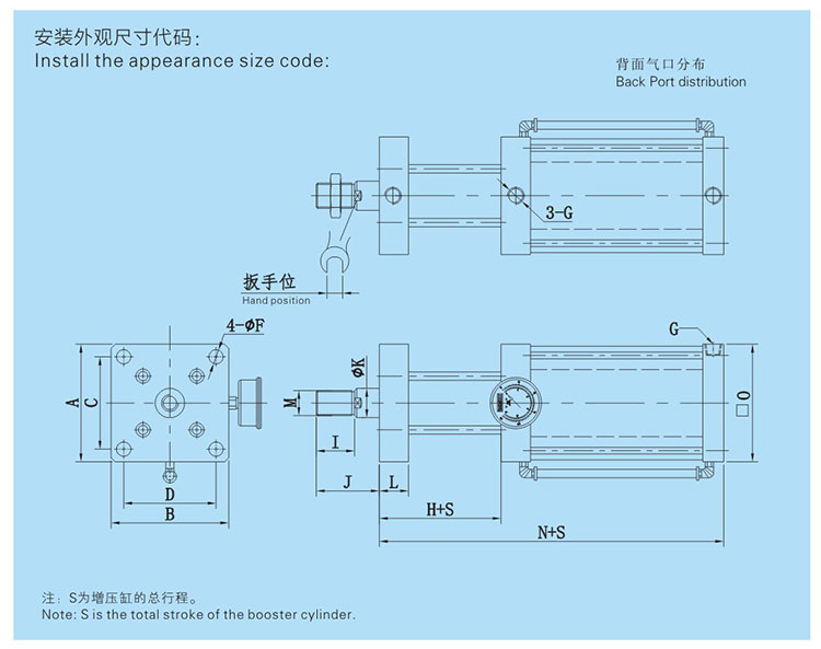 JRG復合式迷你型氣液增壓缸設計圖 JRG復合式迷你型氣液增壓缸設計圖